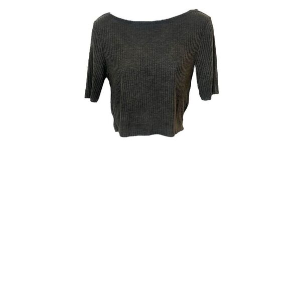TOPSHOP Crop Top Gray Size 8 - Picture 1 of 6
